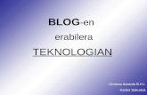 Blogen erabilera teknologian