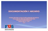 Trabajo documentación y archivo