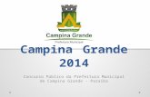 Concuros público da prefeitura municipal de Campina Grande no Estado da Paraíba