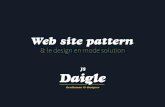 Web site pattern –  le design en mode solution