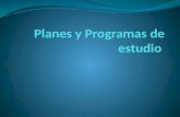 Planes y programas de estudio