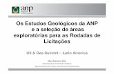 Os estudos geológicos da ANP e a seleção de áreas exploratórias para as rodadas de licitações