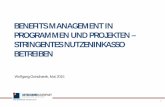Benefits Management in Programmen und Projekten – Stringentes Nutzeninkasso betreiben