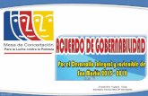 San martín Acuerdo de Gobernabilidad (Educación ) Encuentro Macro Regional Centro Oriente  CNE