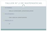 Taller n°2 matematicas