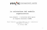 La valutazione del modello organizzativo (Paolo Tedeschi)