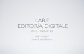 Editoria digitale - Laboratorio F Unipa lezione #2 Massara