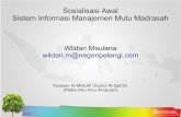 Sosialisasi Awal Sistem Informasi Manajemen Mutu Madrasah