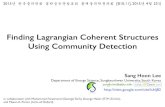 Finding Lagrangian Coherent Structures Using Community Detection