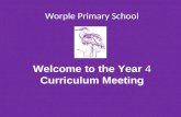 Worple Primary School Parents meeting 2014 year 4