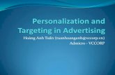 Personalization and targeting in Advertising