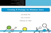 Creating R Package for Windows Users
