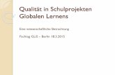 Qualität in Schulprojekten Globalen Lernens