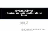 Svenskatwitter - listan som inte skulle bli en lista @ Webcoast 2012