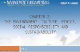 2  the environment- culture, ethics, social responsibility and sustainability