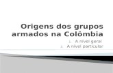 Origens dos grupos armados na colômbia
