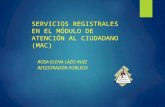 SERVICIOS REGISTRALES EN EL MAC