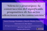 (Silencio y Conversación) "La construcción del significado pragmático del silencio en la conversación"