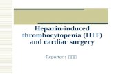 Heparin-induced thrombocytopenia and cardiac surgery