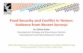 Food Security and Conflict in Yemen: Evidence from Recent Surveys