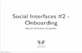 Social Interfaces - Onboarding Process (Farminers Edition)