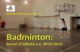 Badminton: tornei d’istituto a.s. 2012/2013