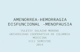 Amenorrea hemorragia disfuncional -menopausia