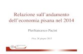 A. Susini: Relazione sull'andamento dell'economia pisana 2014