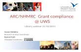 ARC/NHMRC Grant Compliance @ UWS