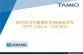 VOLANS 如何利用兩臺飛魚星路由器建立PPTP LAN to LAN VPN