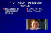To  help  disabled people aisuluu 10 b 05