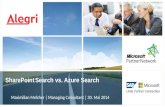 Azure Search vs. Sharepoint Search