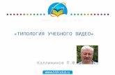 Каллиников П.Ю. Типология учебного видео