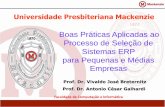 ERP curso "Boas Práticas Aplicadas ao Processo de Seleção de Sistemas ERP para Pequenas e Médias Empresas"