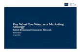 Prof. Martin Spann: "Pay What You Want as a Marketing Strategy" - Zürich Behavioral Economics Network