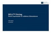 Alain Kamm: "BEA™ Pricing - Durch Experimente zu valideren Erkenntnissen" - Zürich Behavioral Economics Network