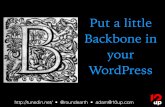 Put a little Backbone in your WordPress vs. 3