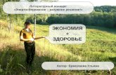«Экономия + здоровье» автор Уляна Єрмолаєва