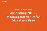 Modix Jobs | Ausbildung 2015 Mediengestalter (m/w) Digital und Print