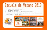 Info Escuela de Verano 2013