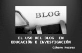 Uso del blog en invest. y educación
