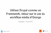 Utiliser Drupal comme un Framework, retour sur le cas du workflow média d’Orange