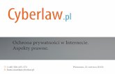 Ochrona prywatności w Internecie. Aspekty prawne.