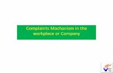 Complaints Machanismin the workplace or Company