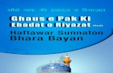 Ghause E Pak Ki Ebadat O Riyazat ( ग़ौसे पाक की इबादत व रियाज़त)