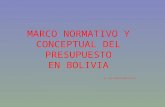 Presentación marco normativo ppto bolivia