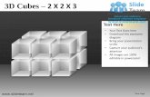 How to make create 3d cubes building blocks stacked 2x2x3 powerpoint presentation slides and ppt templates graphics clipart