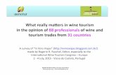 Expectations about oenotourism from 88 professionals of wine and tourism trades from 31 countries.