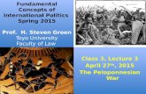国際政治基礎A SPRING 2015 CLASS 3 LECTURE 3