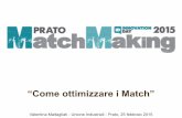 "Come ottimizzare i Match" mini-corso per il MatchMaking 2015 Prato